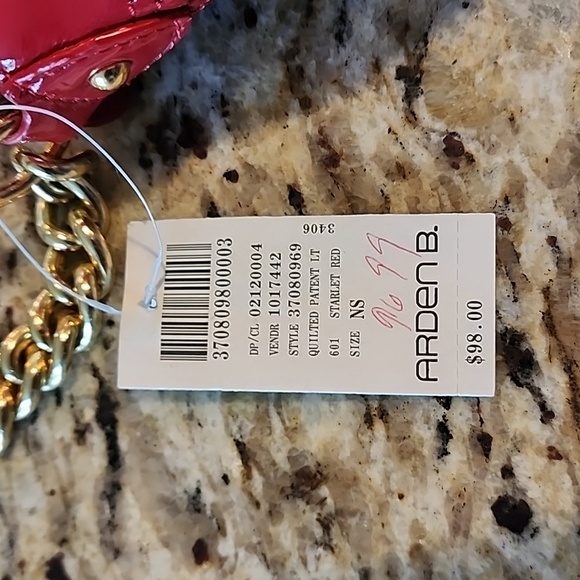 Cherry Red Patent Leather Evening Bag - Picture 11 of 11